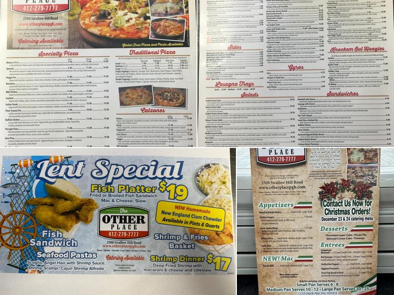 The Other Place Menu