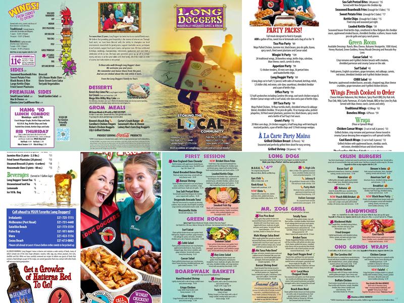 Long Doggers Menu