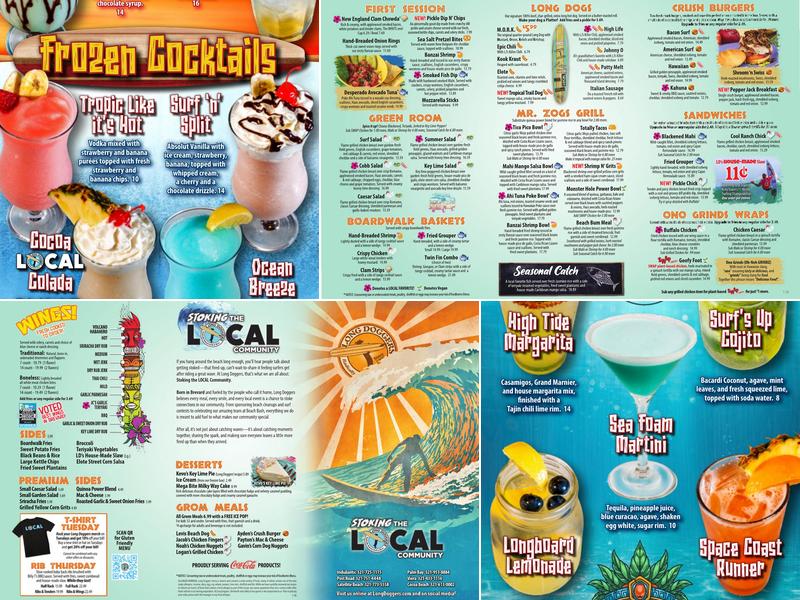 Long Doggers Menu