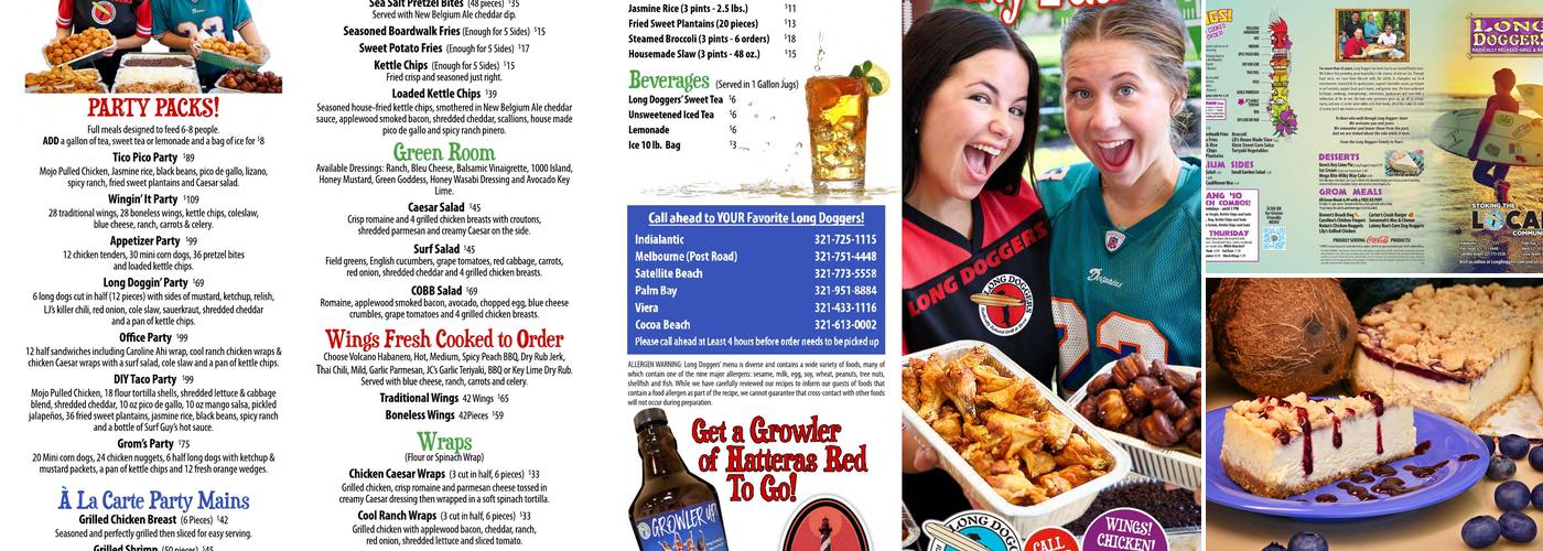 Long Doggers Menu