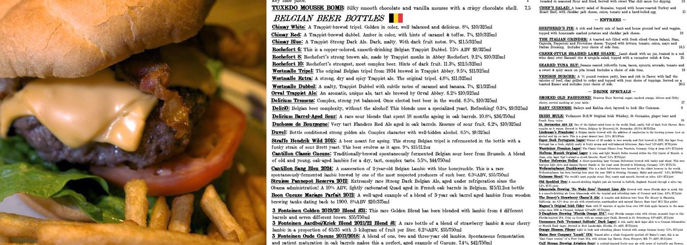 Coasters Pub & Biergarten Menu