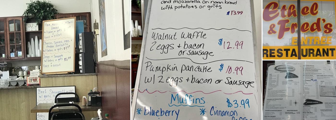 Ethel & Fred's Menu