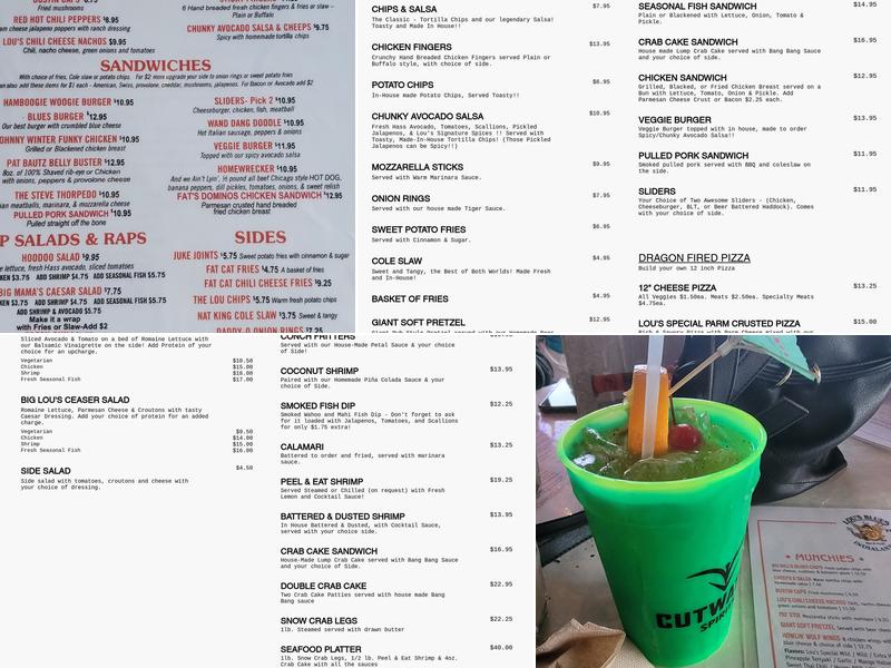 Lou's Blues Bar & Grill Menu