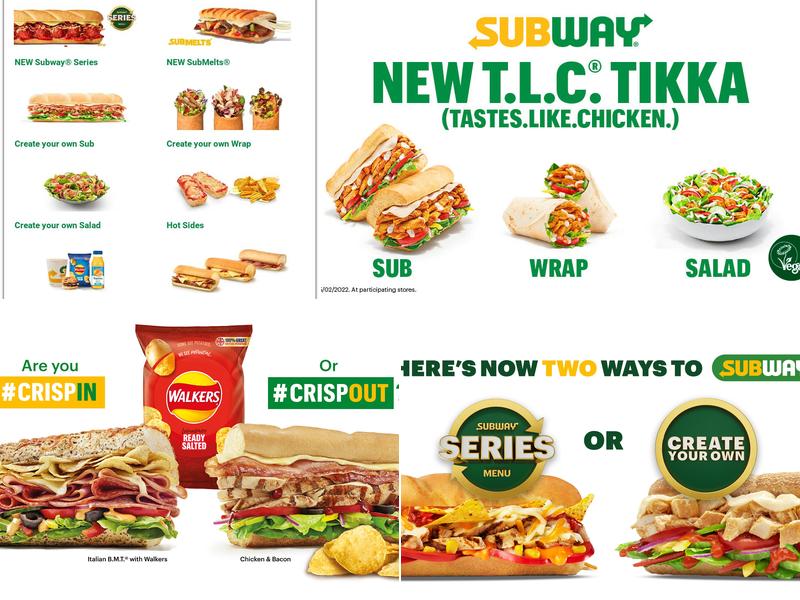 Subway Menu