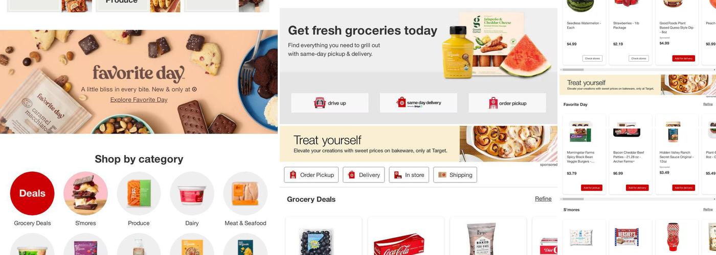Target Pizza and Pasta Menu