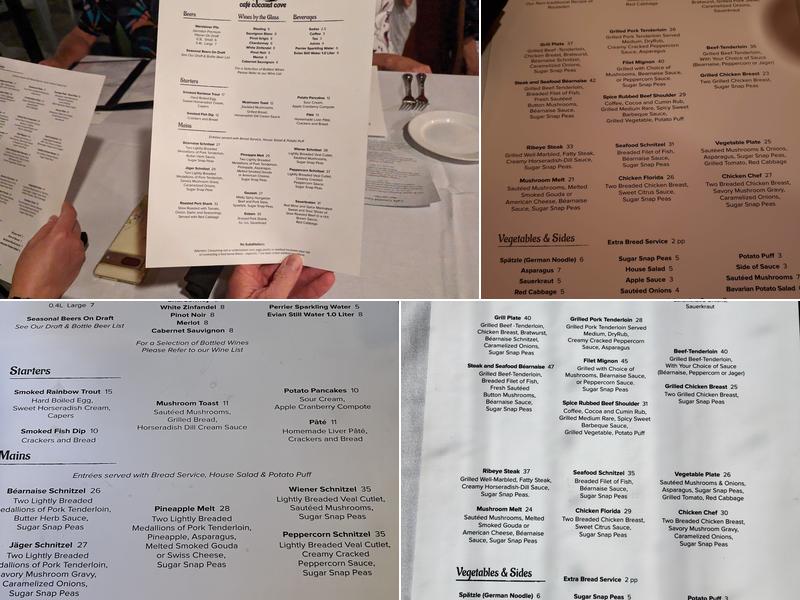 Cafe Coconut Cove Menu