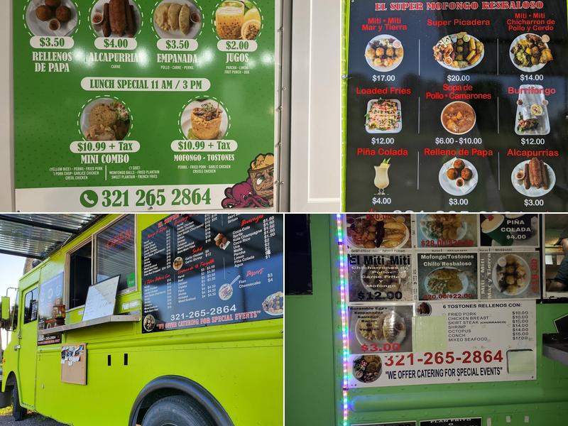 El Super Mofongo Resbaloso Menu