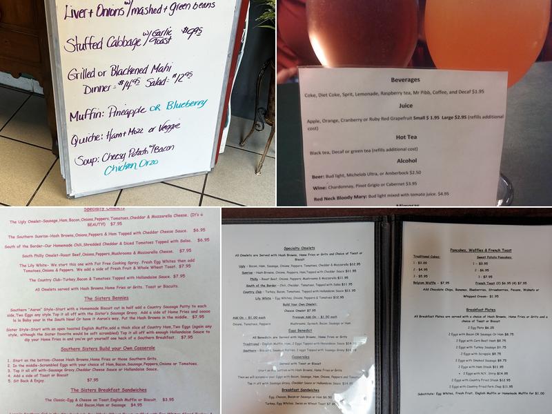 Southern Sisters Cafe Menu