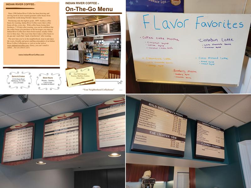 Indian River Coffee Co., Inc. Menu