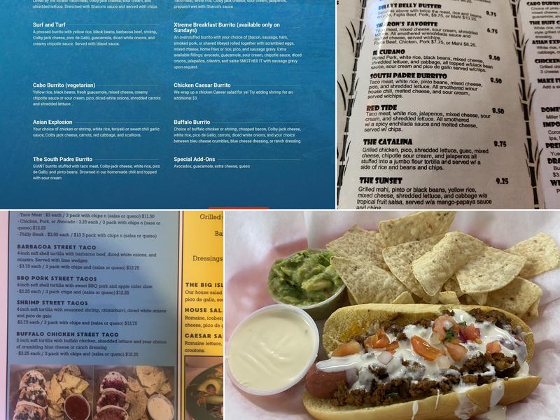 Big Island Burrito Menu