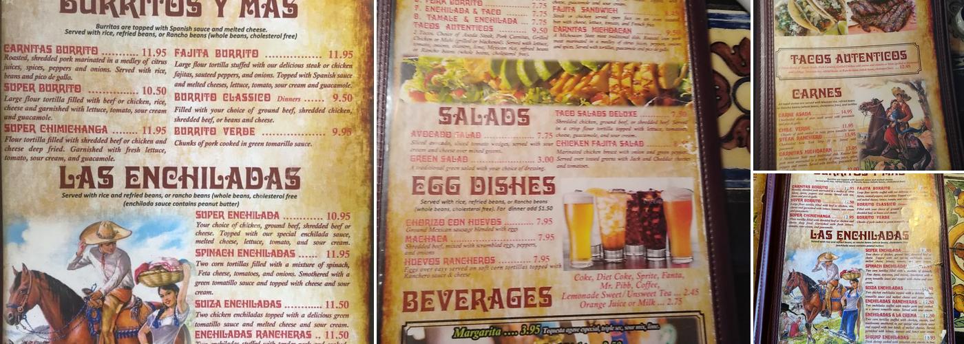 Fiesta Azteca on Hwy 192 Menu