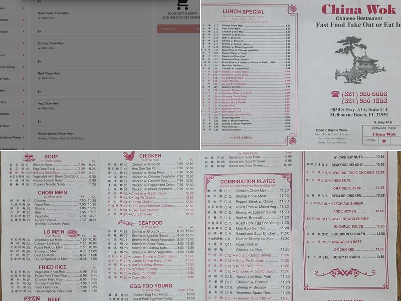 China Wok Menu