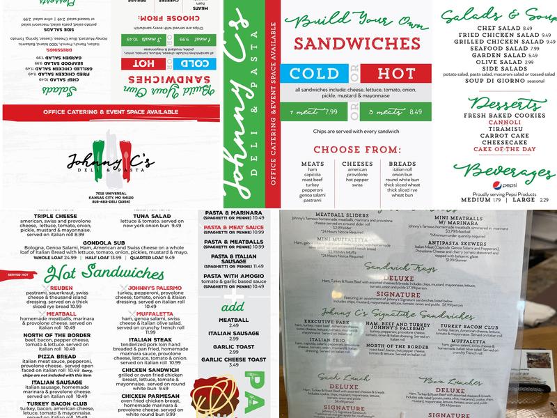 Johnny C's Deli & Pasta Menu