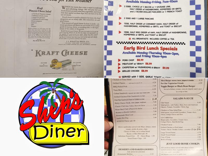 Shep's Diner Menu