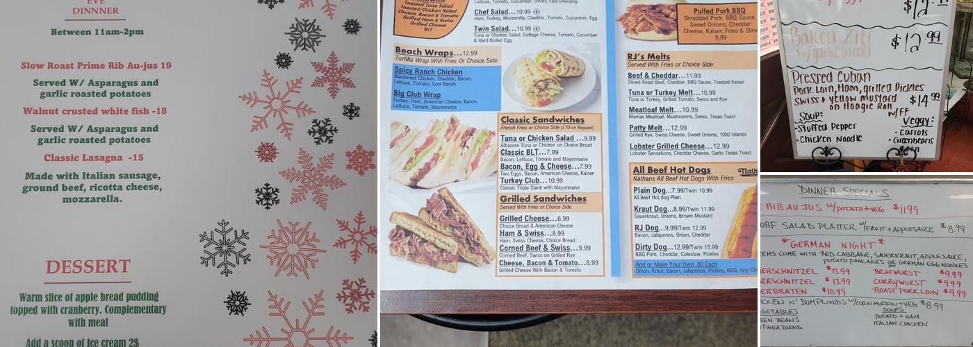 RJ's Family Restaurant Menu
