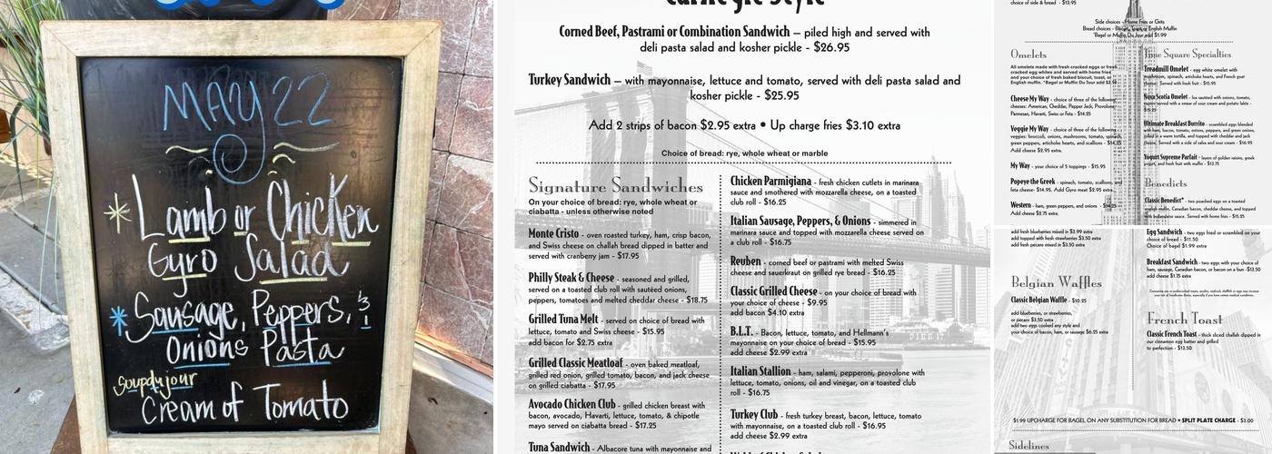 Time Square Diner Menu