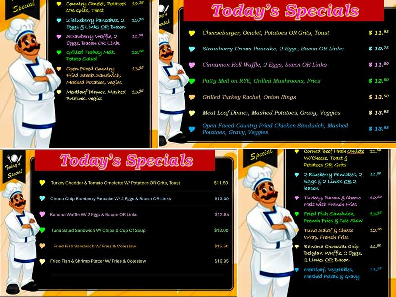 Umpa's Diner Menu