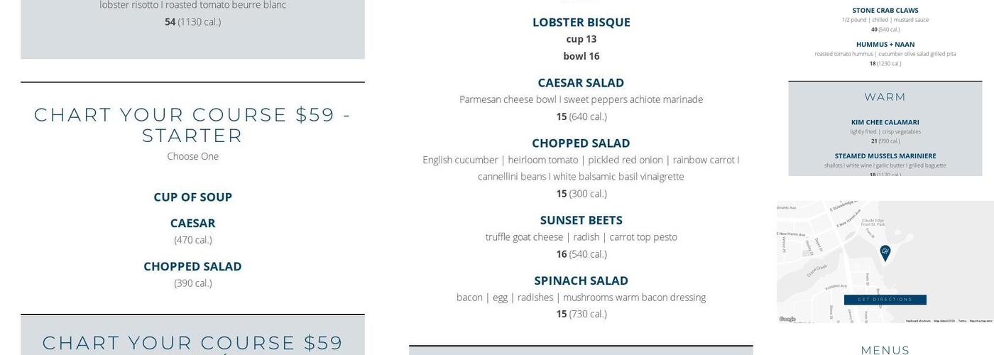 Chart House Menu