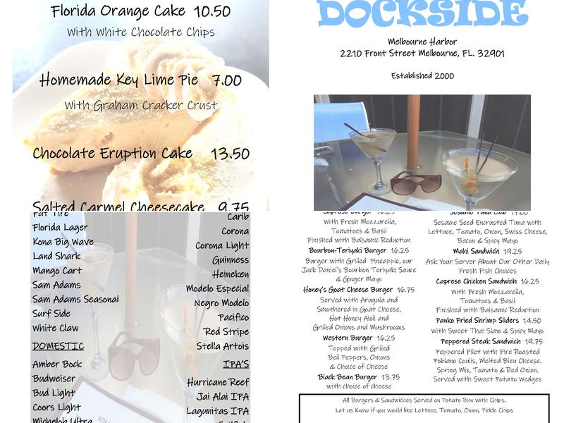 Ichabod's Dockside Bar & Grille Menu