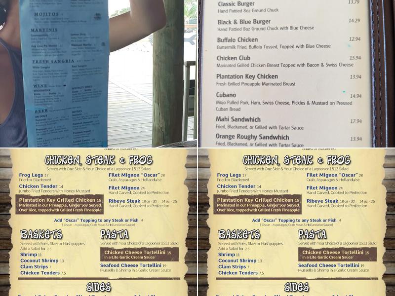 The Old Fish House Bar and Grill Menu