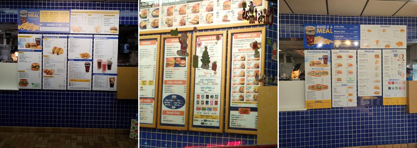 Baker's Drive-Thru Menu
