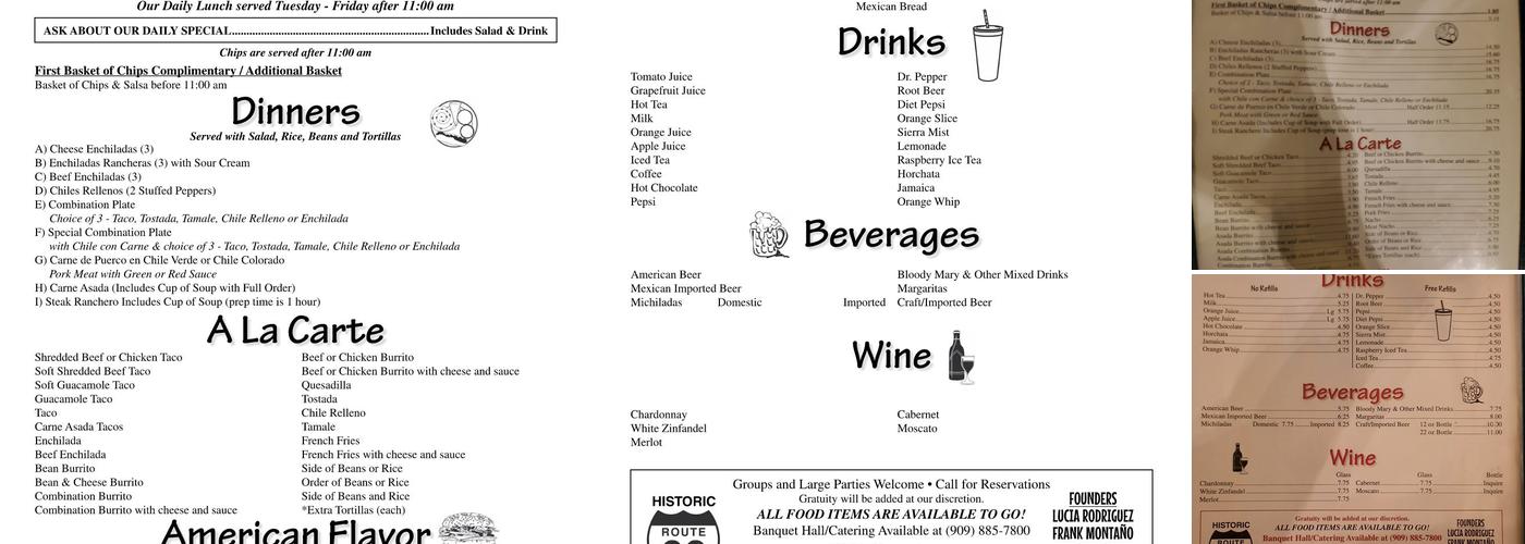 Mitla Cafe Menu