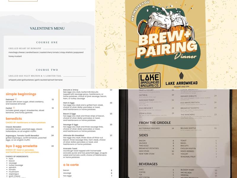 Bin 189 Menu