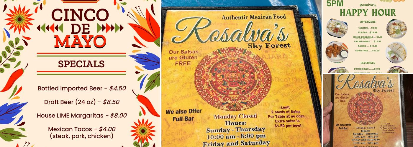 Rosalva’s Skyforest Menu
