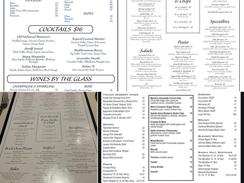 Mannino's Italian Kitchen and Lounge Menu