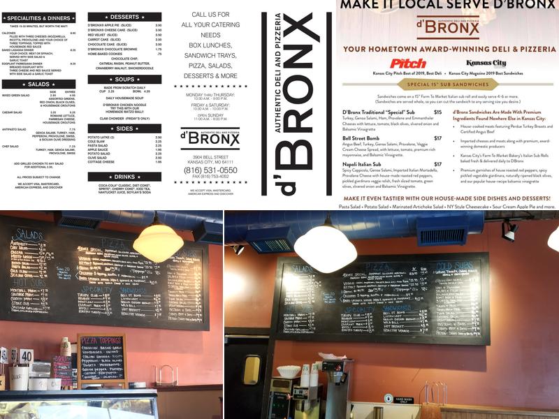 d'Bronx Menu