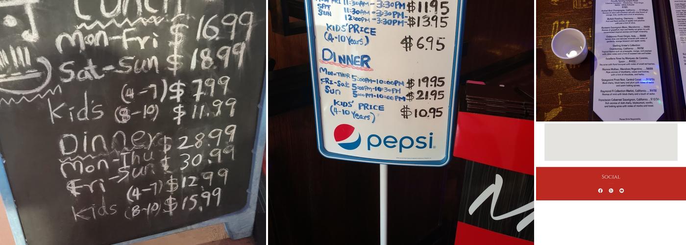 Miyako Japanese Buffet Menu