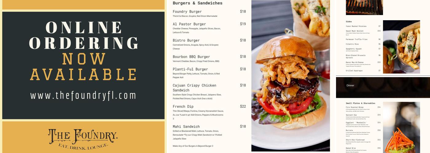 The Foundry Menu