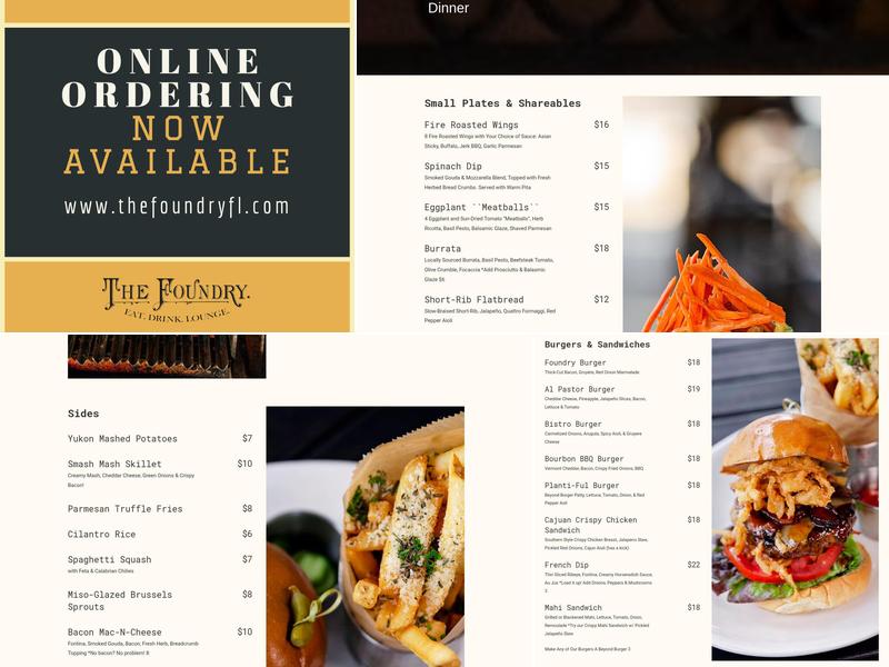 The Foundry Menu