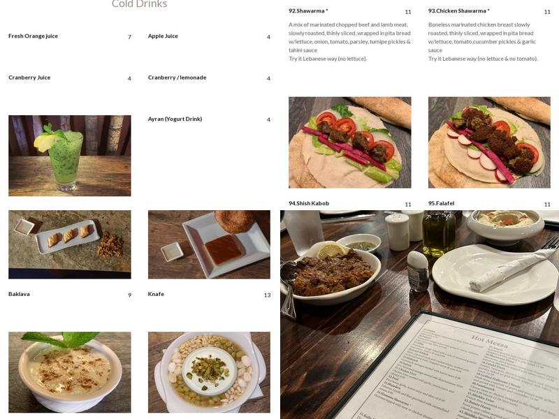 Shishka Lebanese Grill Menu