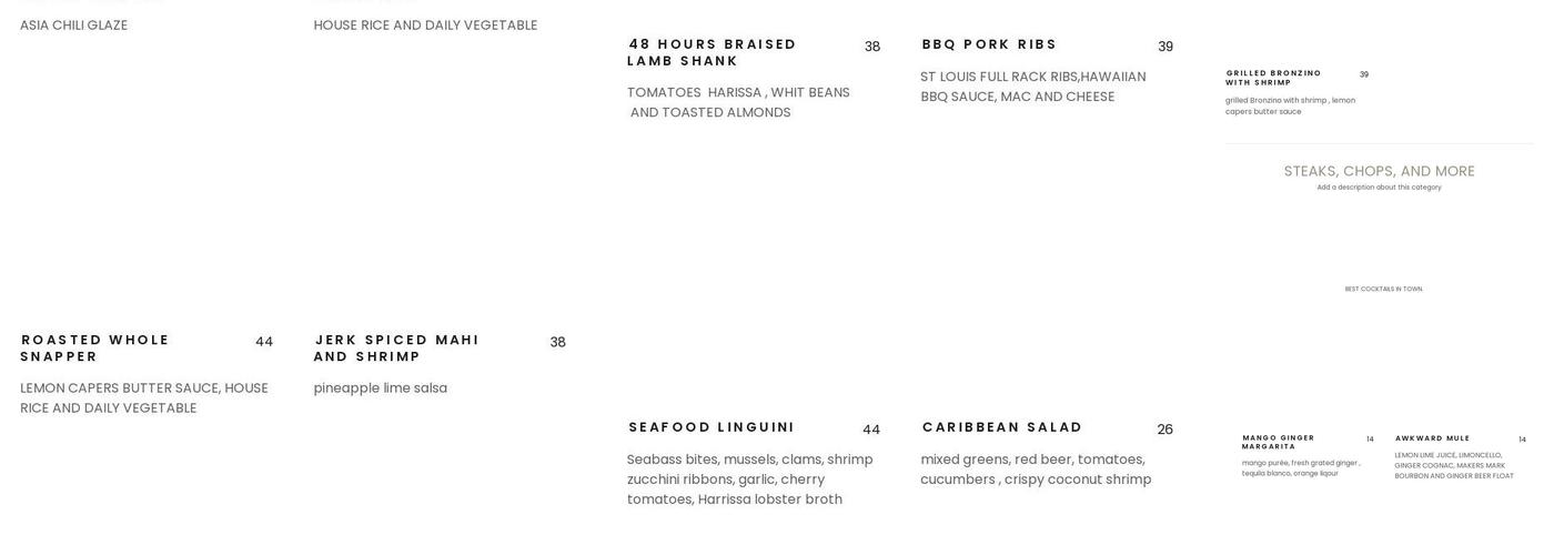 The Rusty Hook Tavern Menu