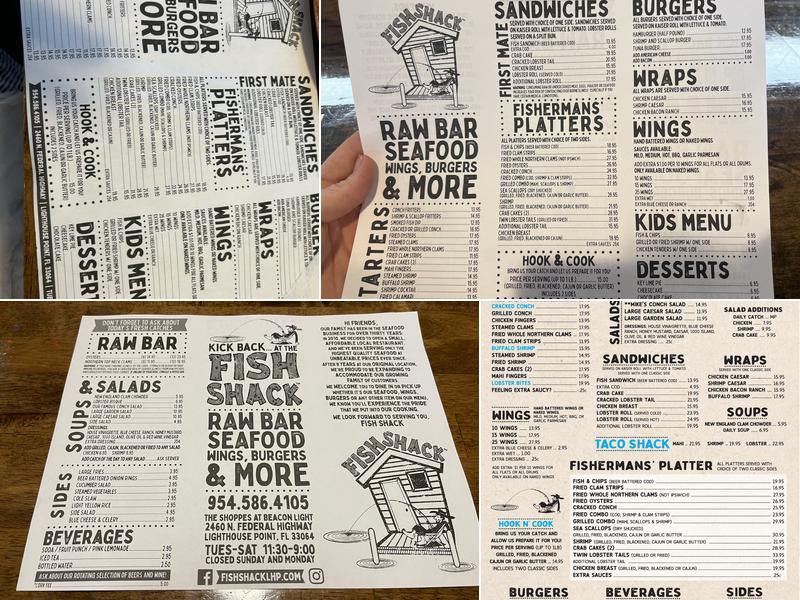 Fish Shack Menu