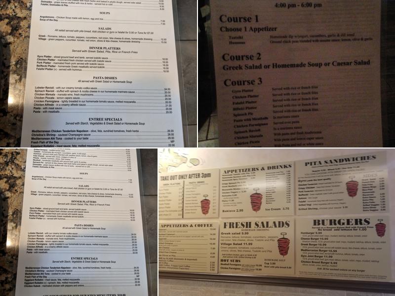 Christina's Cafe Menu