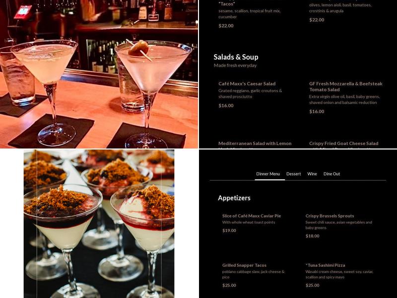 Cafe Maxx Menu