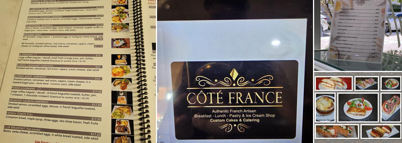 Cote France Menu