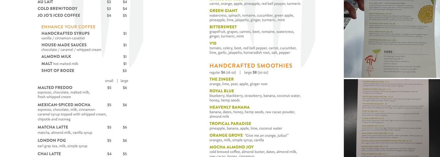 The Mixx - Hawthorne Plaza Menu