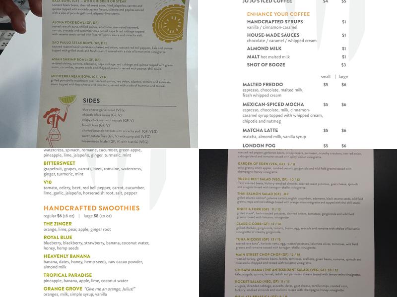 The Mixx - Hawthorne Plaza Menu