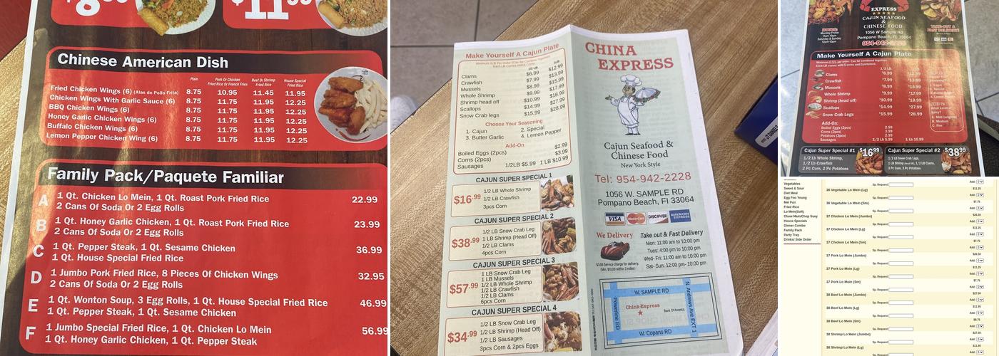 China Express Menu