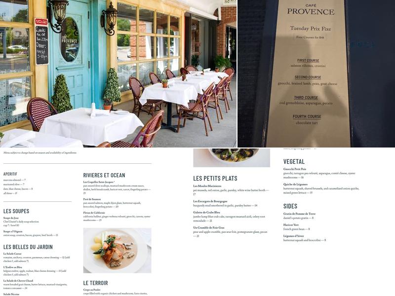 Café Provence Menu