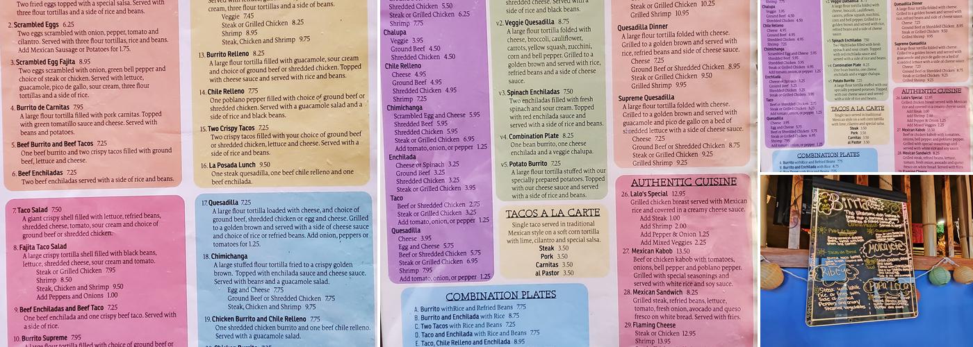 La Posada Mexican Grill Menu