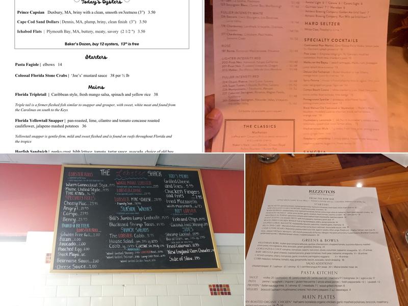 Rizzuto's Oyster Bar & Restaurant Menu