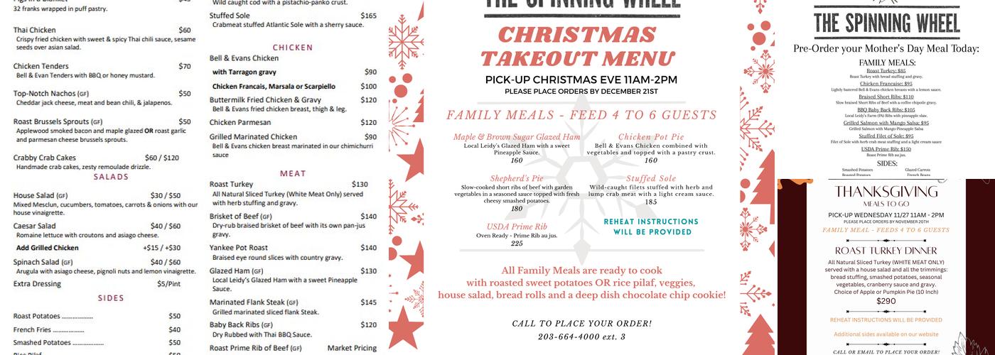 The Spinning Wheel Restaurant Menu