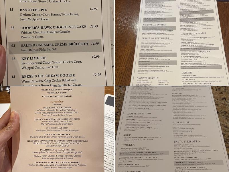 Cooper's Hawk Winery & Restaurant- Kansas City Menu