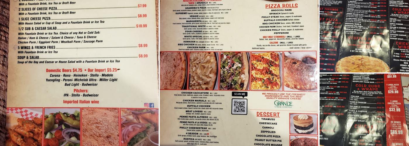 Brick Oven Pizza On The Ave Menu