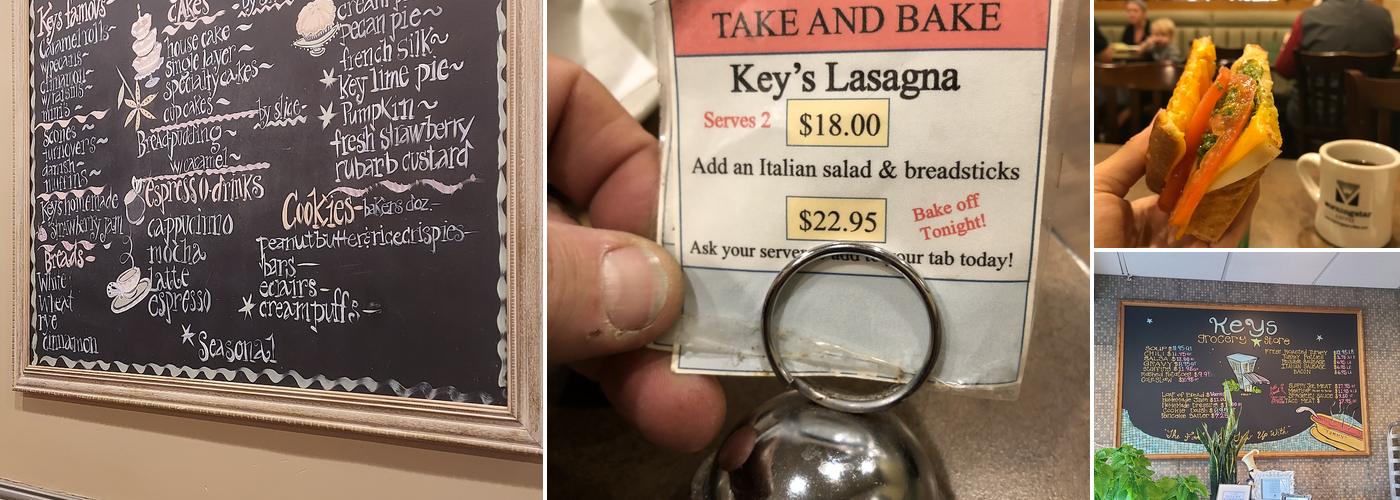 Keys Cafe & Bakery Menu