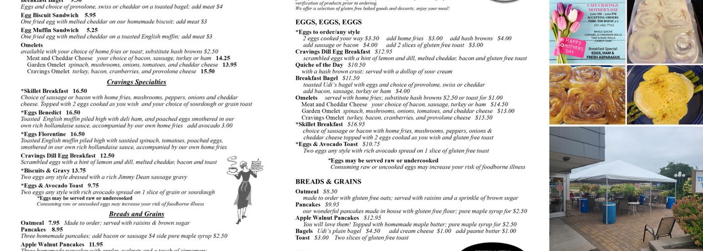 Cafe Cravings Menu